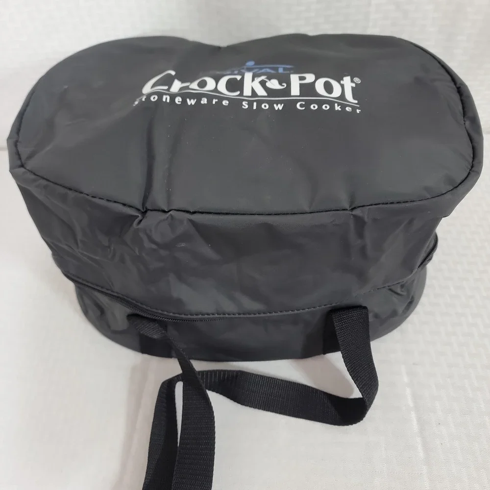 Rival Crock-Pot Slow Cooker Travel Tote Insulated Carrying Case Oval Black